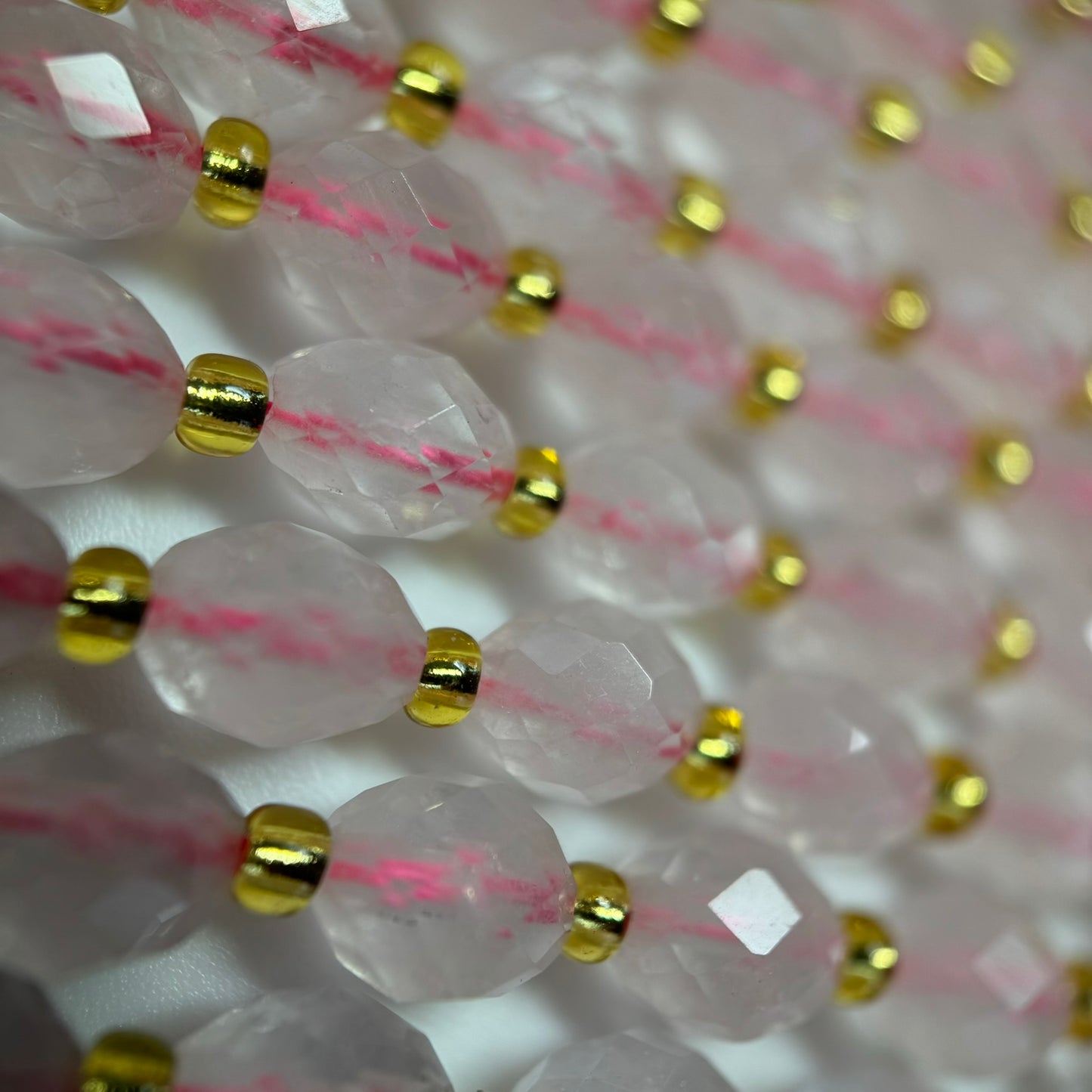Rose Quartz Faceted Barrel 8 Beads image 5