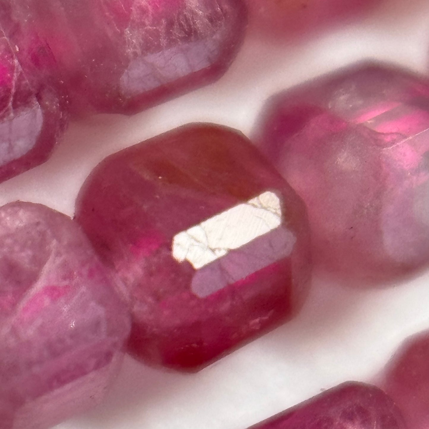 Pink Tourmaline Square Beads image 9