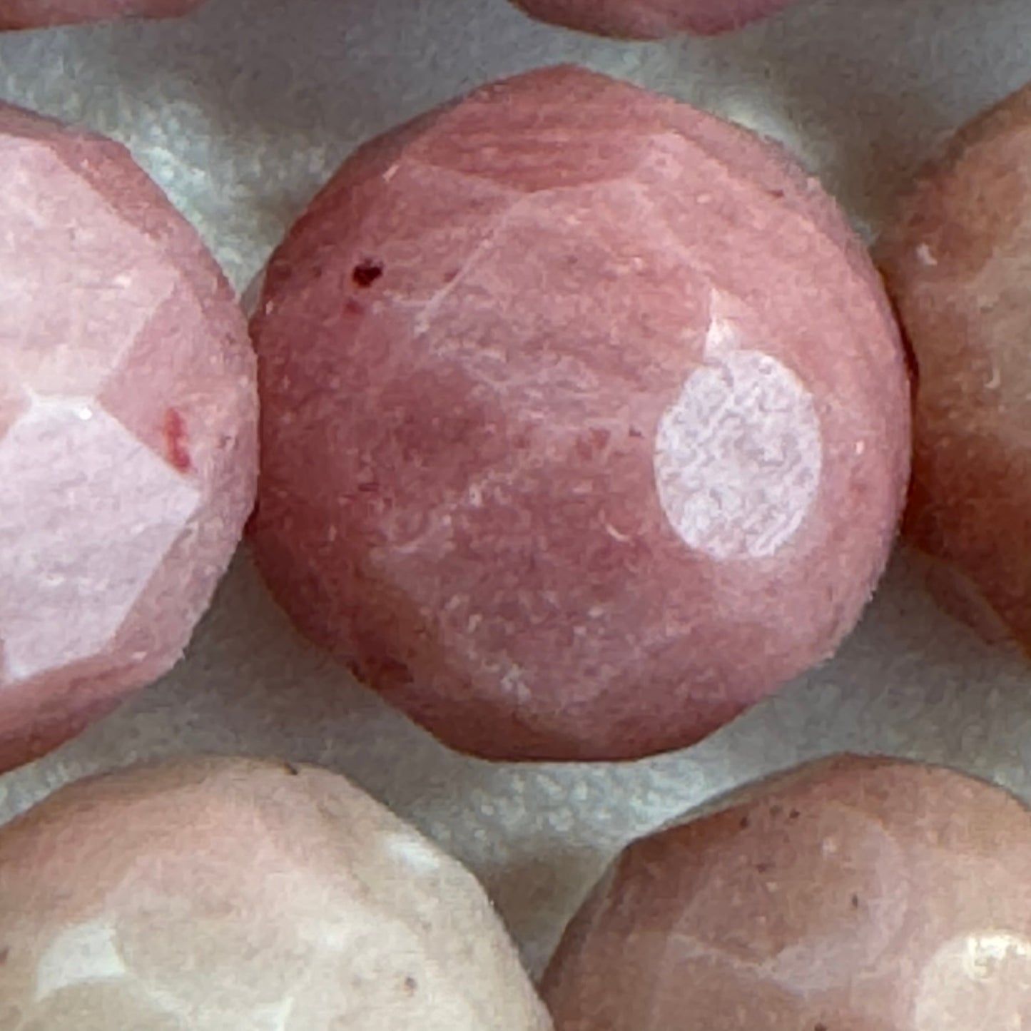 Rhodonite Faceted Round Beads (A Quality) image 2