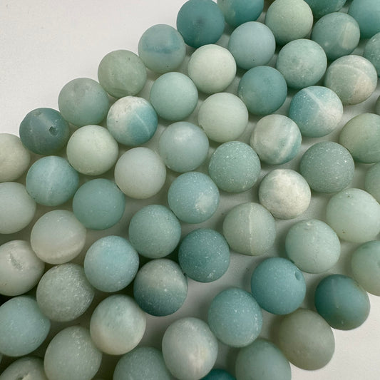 Ocean Jasper AAA Frosted Round Beads image 0