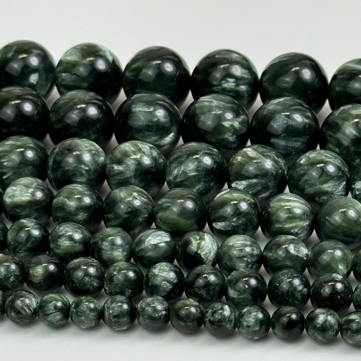 Seraphinite AAA Polished Round Beads image 5