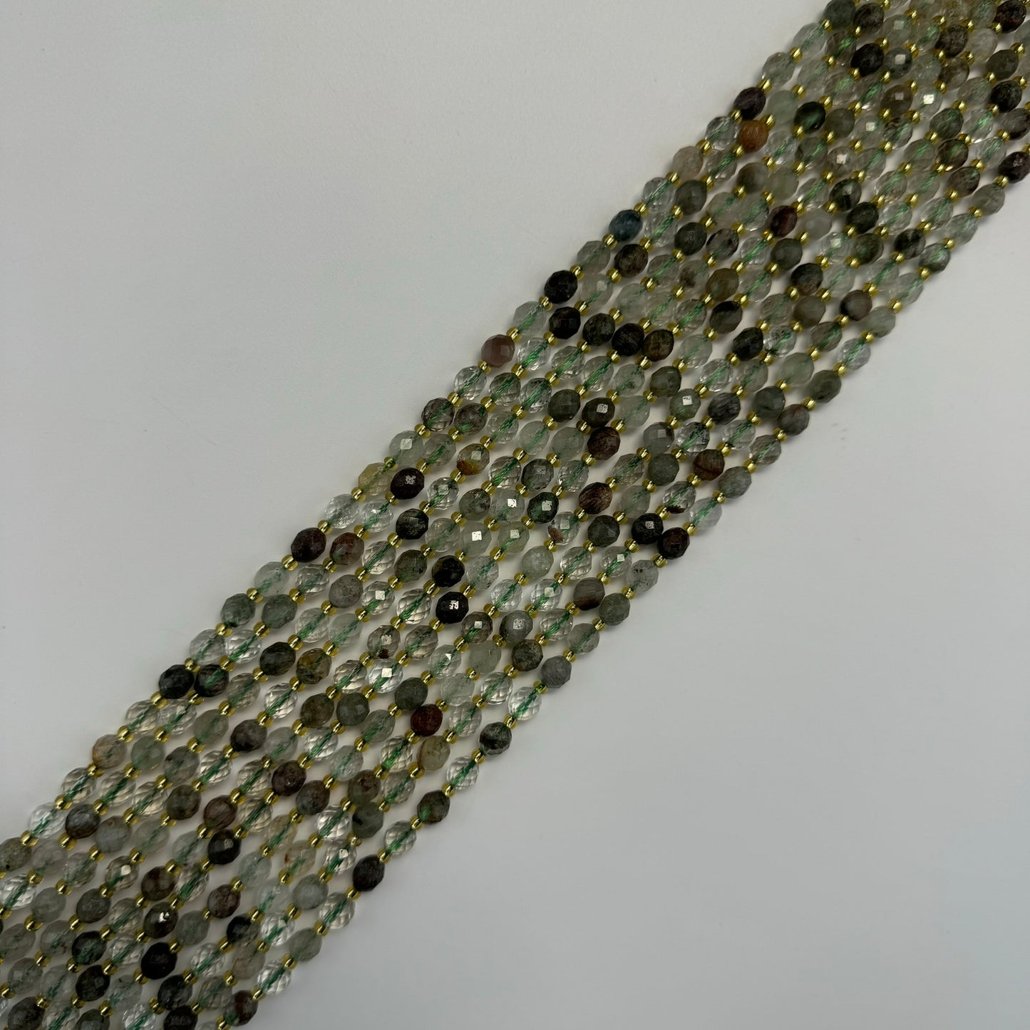 Lodalite (Chlorite) Faceted Barrel 8×6 mm Beads image 6