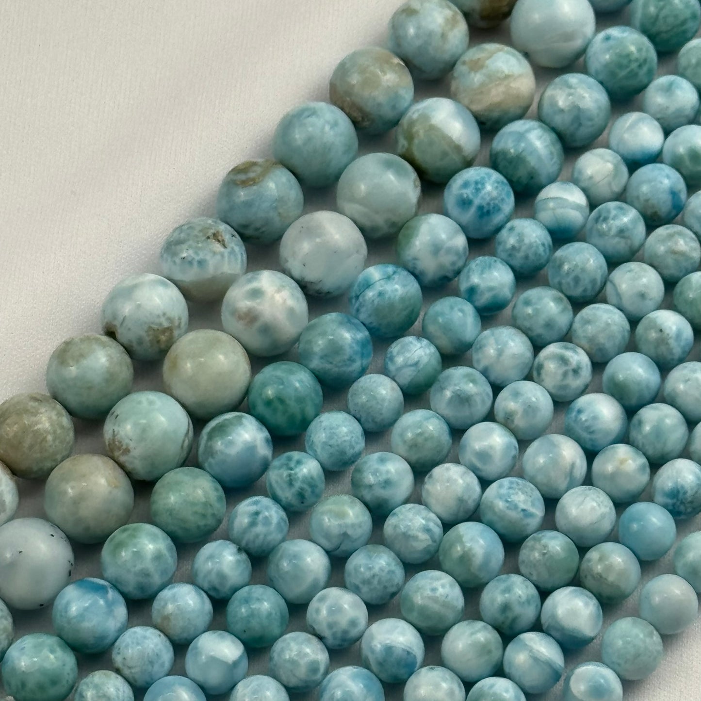 Larimar AAA Polished Round Beads image 0