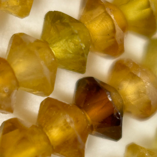 Yellow Tourmaline Space Ship Beads