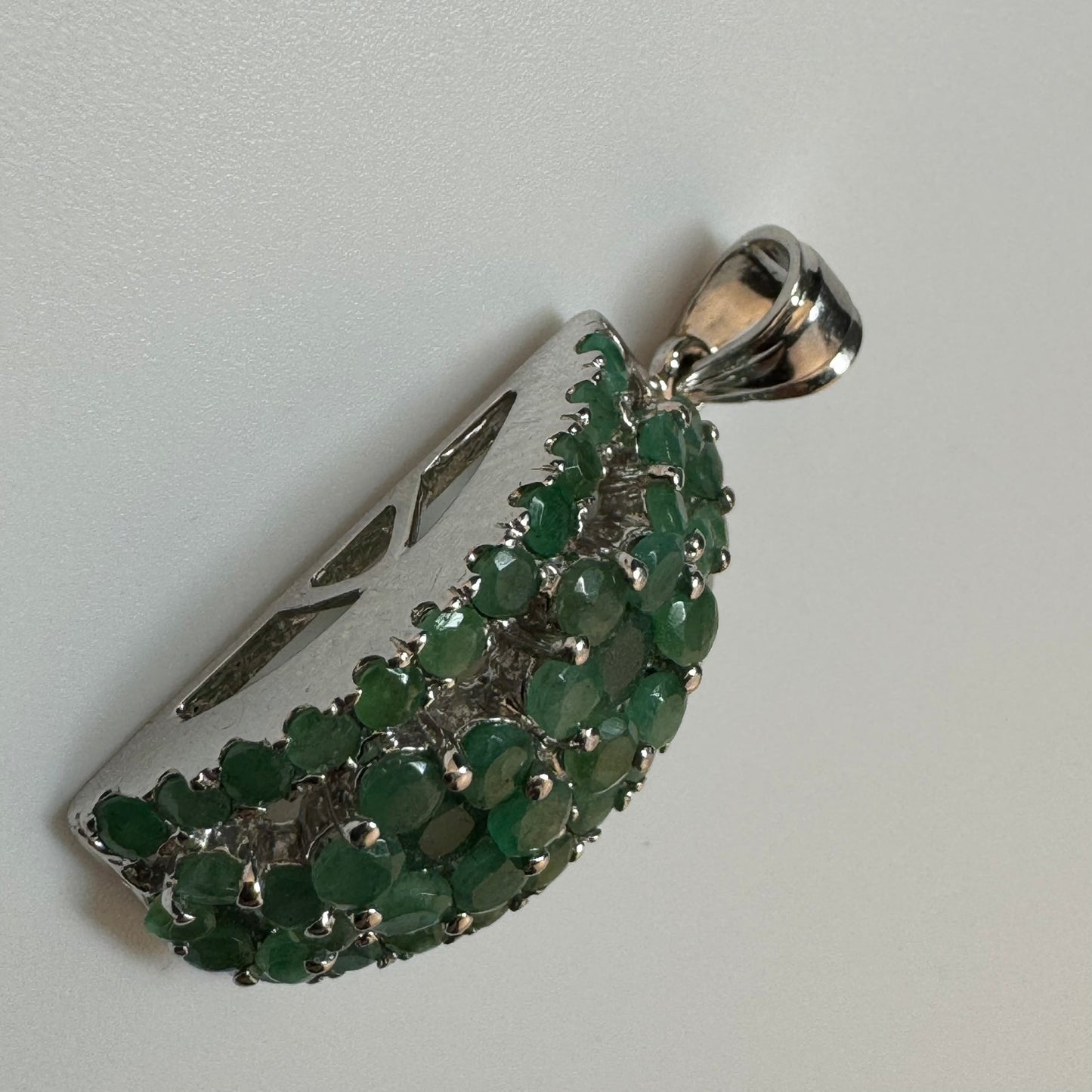 Emerald Pendant in 925 Sterling Silver image 3