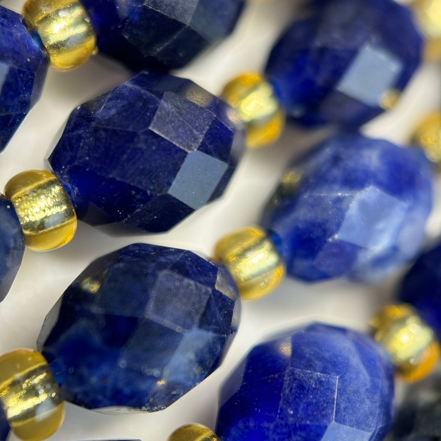Sodalite AA Faceted Barrel 8 Beads image 2