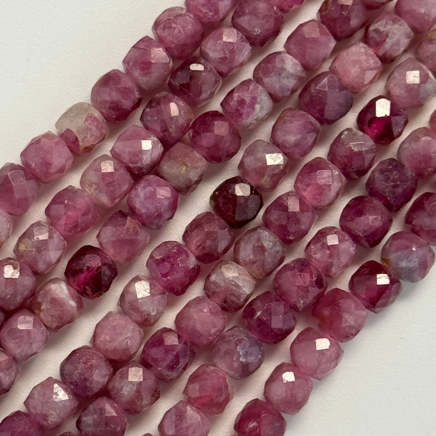 Pink Tourmaline Square Beads image 3