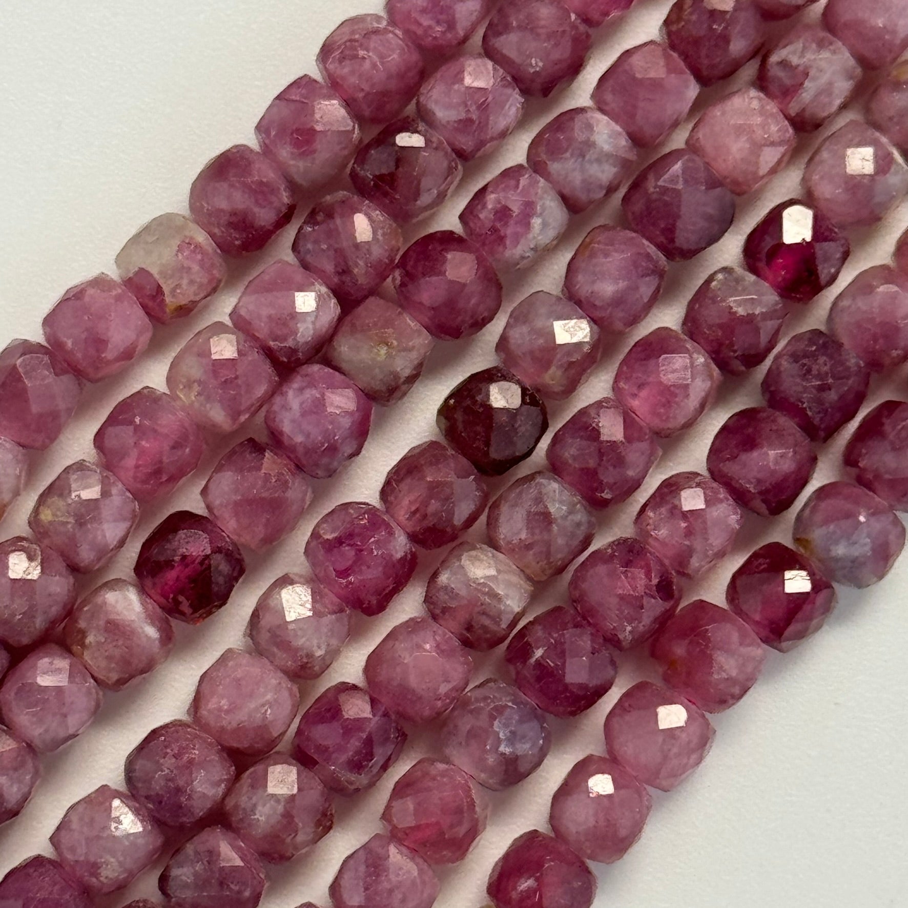 Pink Tourmaline Square Beads image 3