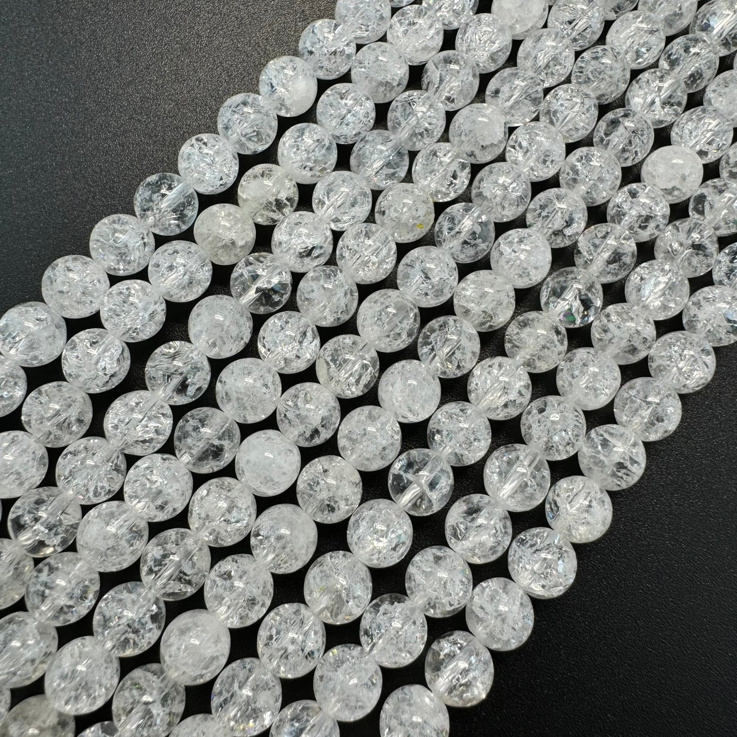 Crackle Quartz Polished Round Beads image 0