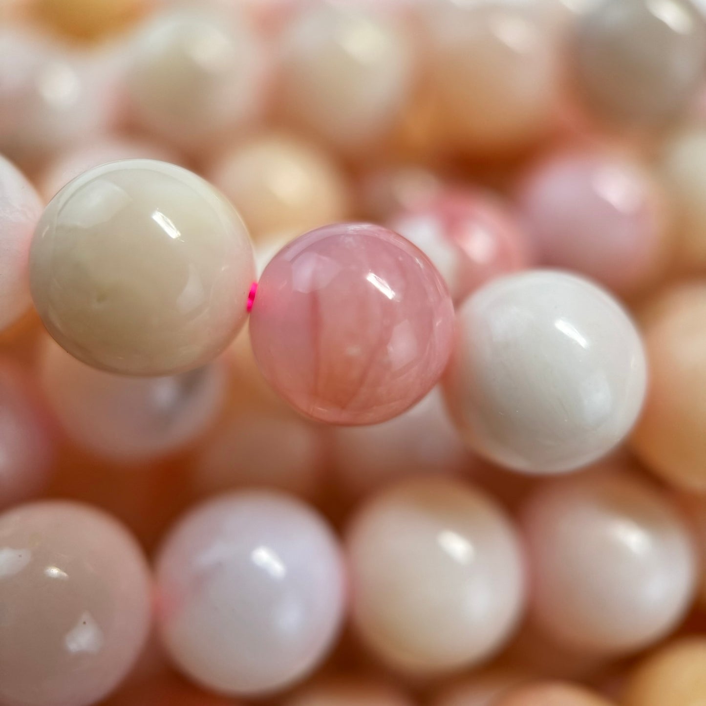 Pink Opal AA Polished Round Beads image 10
