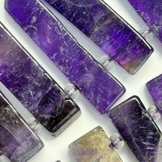Amethyst Blade Polished Beads