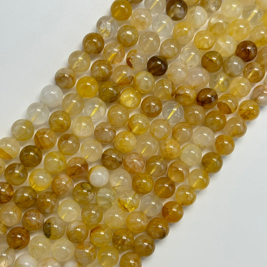 Golden Healer Quartz Polished Round Beads image 0