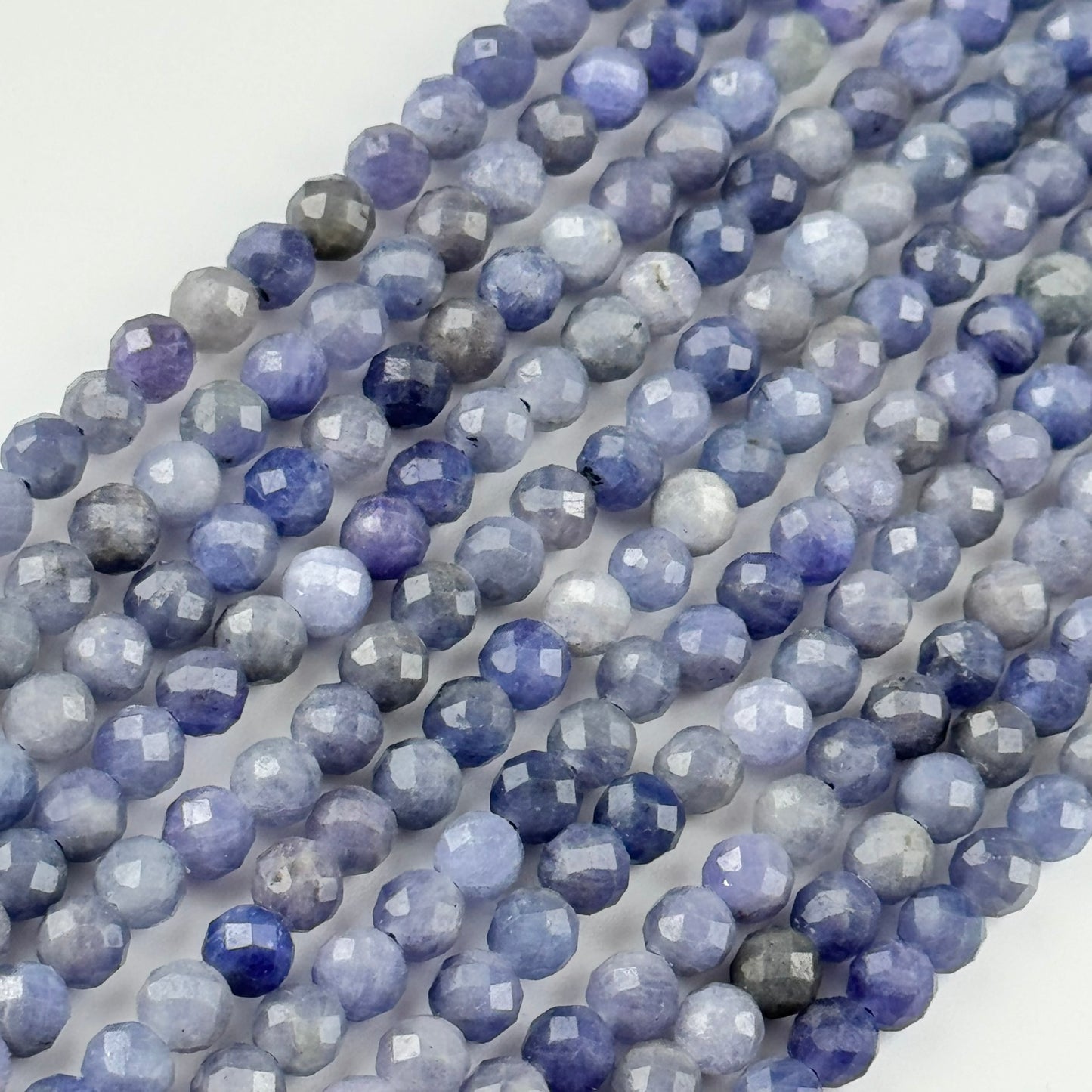 Tanzanite Faceted Round Beads (5.5 mm) image 0