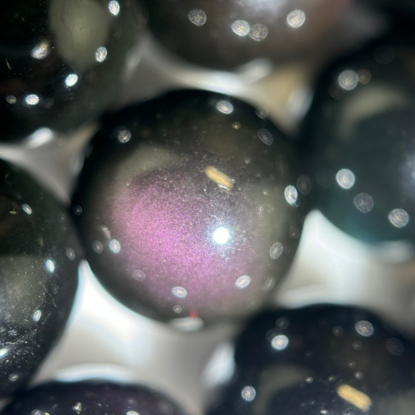 Rainbow Obsidian AAA Polished Round Beads image 3