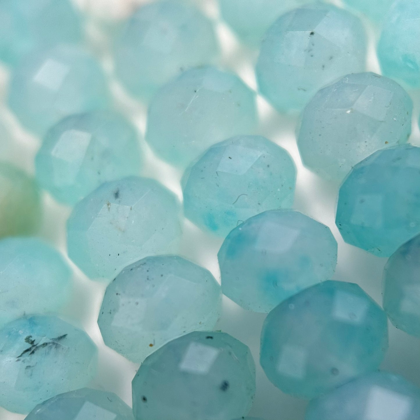 Faceted Aquaprase Rondelle Beads (5x3mm) image 3