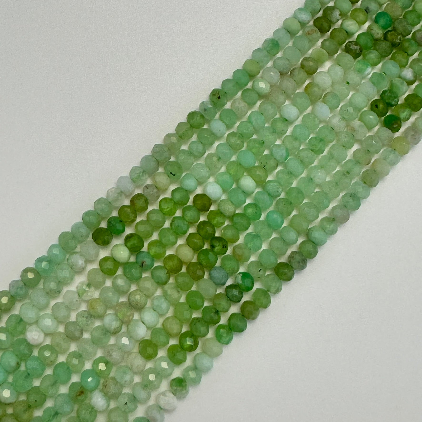 Chrysoprase Faceted Rondelle Beads image 6