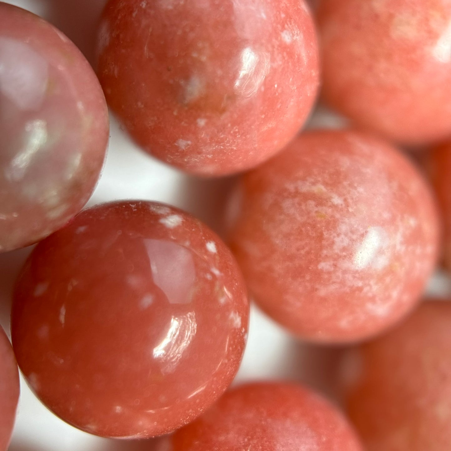 Thulite Polished Round Beads image 3