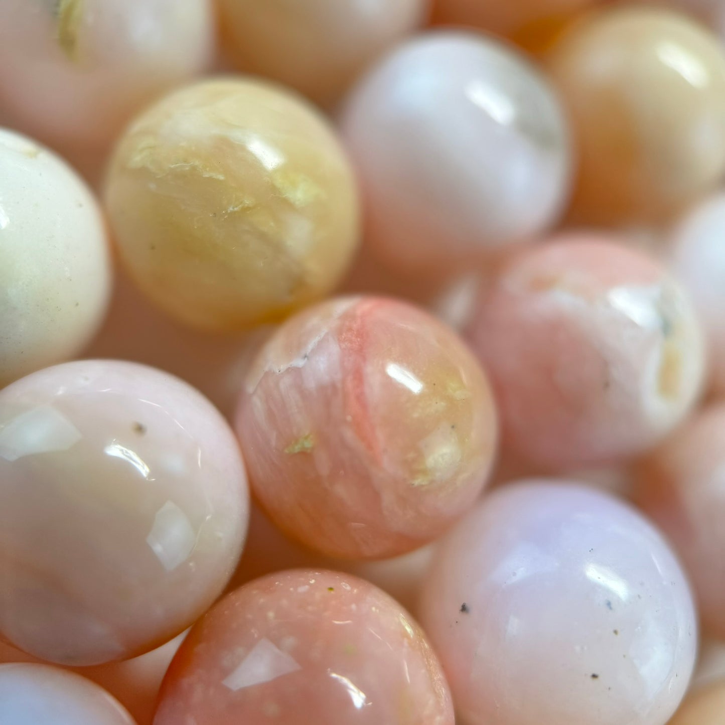 Pink Opal AA Polished Round Beads image 5