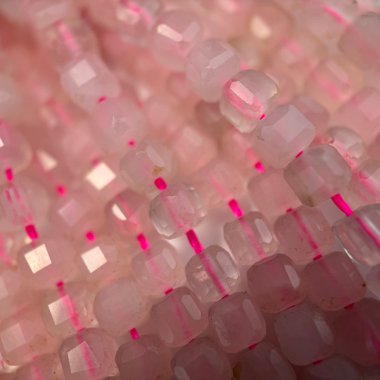 Rose Quartz Square Beads image 7