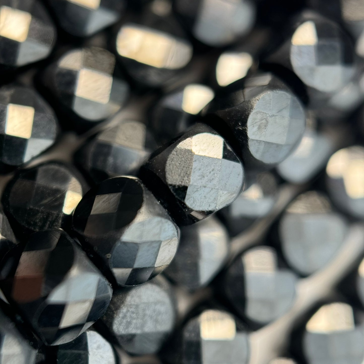 Black Spinel Square Beads image 5
