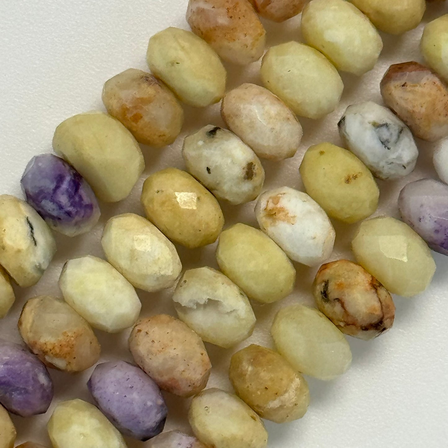 Tiffany Opal Rondelle Faceted Beads (A Quality) image 2