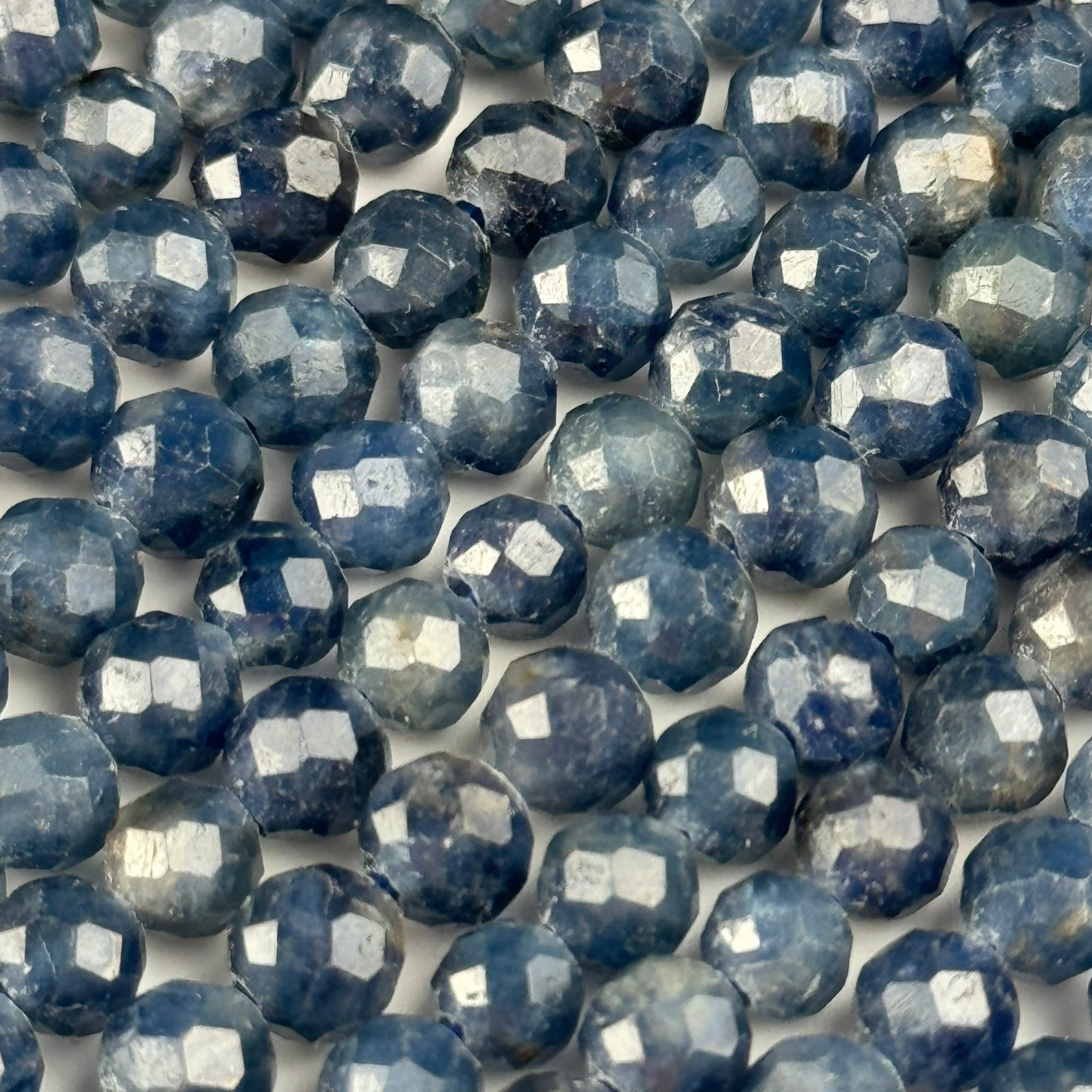 Natural Sapphire Faceted Round Beads image 3