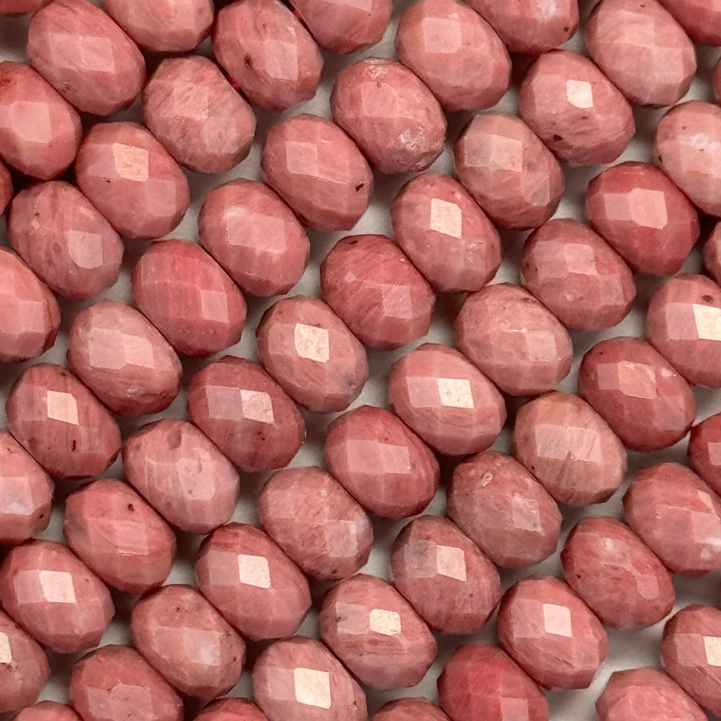 Rhodonite Faceted Rondelle Beads (High Quality) image 2