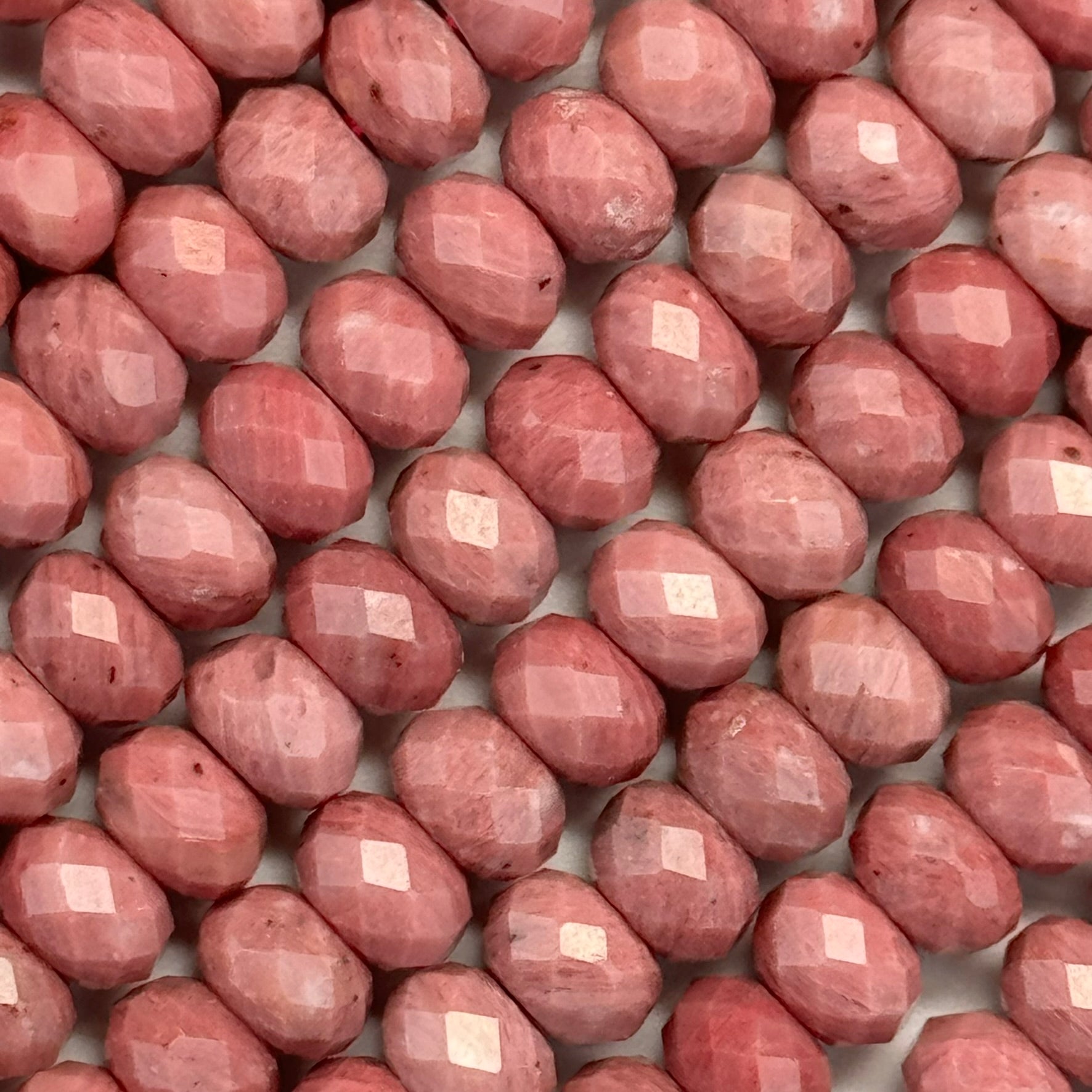 Rhodonite Faceted Rondelle Beads (High Quality) image 2