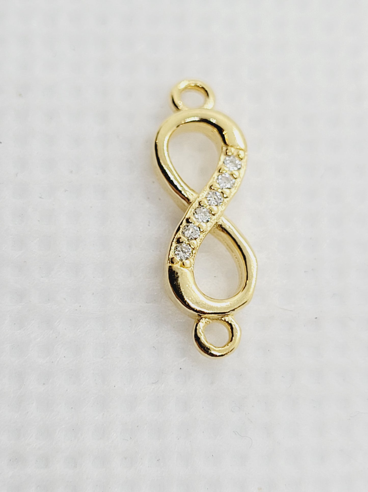 16mm Figure 8 Connector with Cubic Zirconia | 925 Sterling Silver | (3 colours) image 5