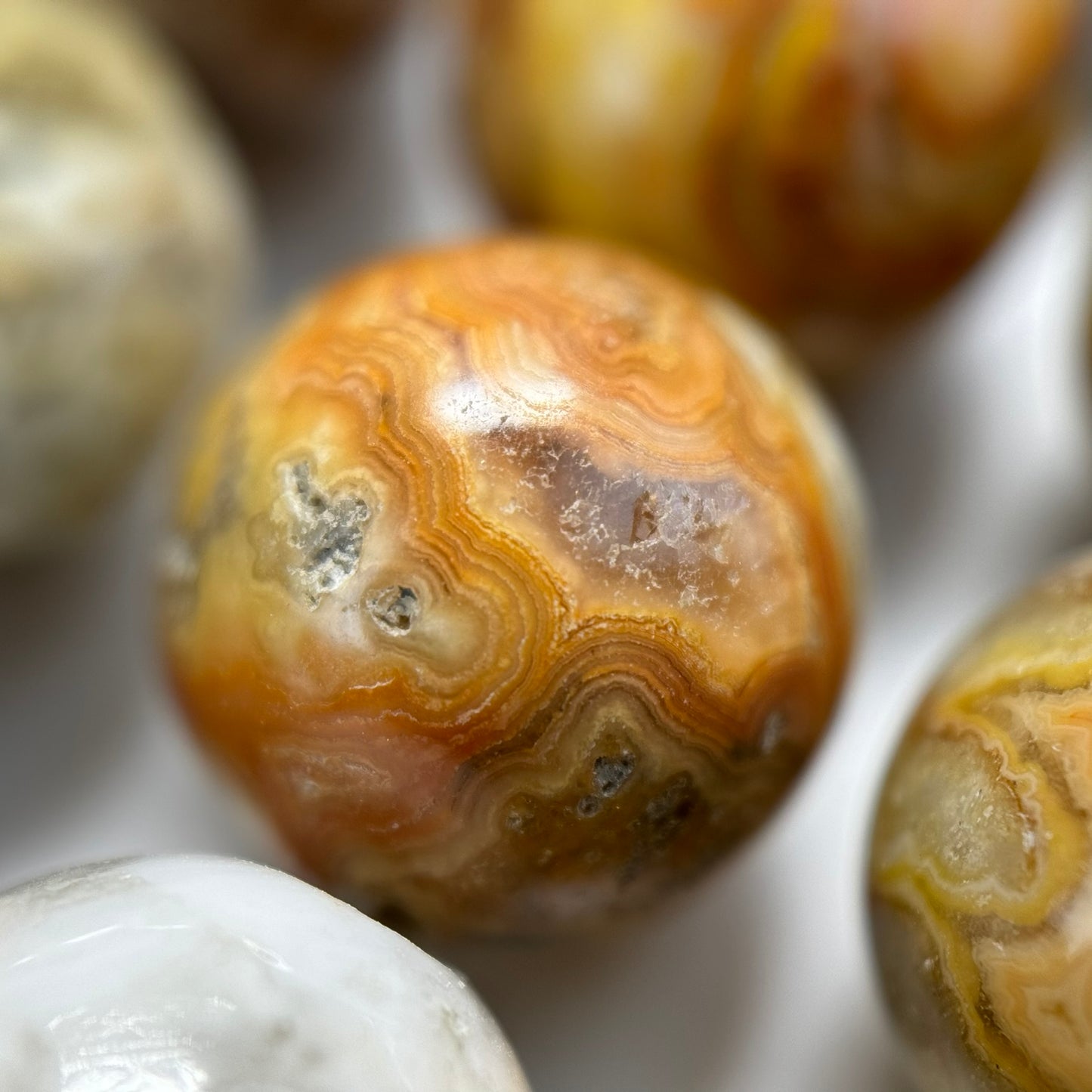 Golden Crazy Lace Agate Polished Round Beads image 4