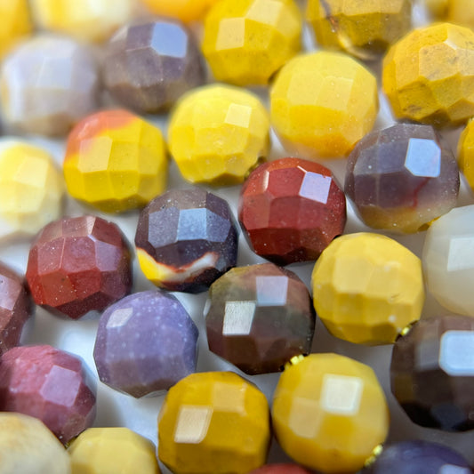 Faceted Mookaite Beads - Round Beads