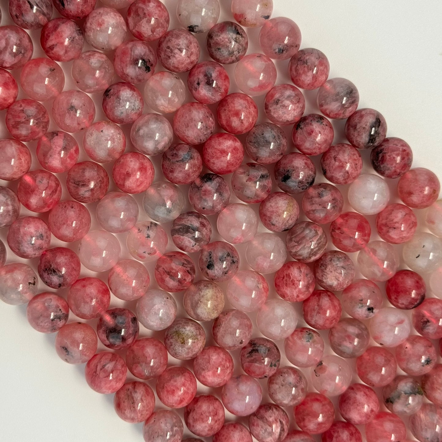 Sakura Rhodonite Polished Round Beads - Color A image 10