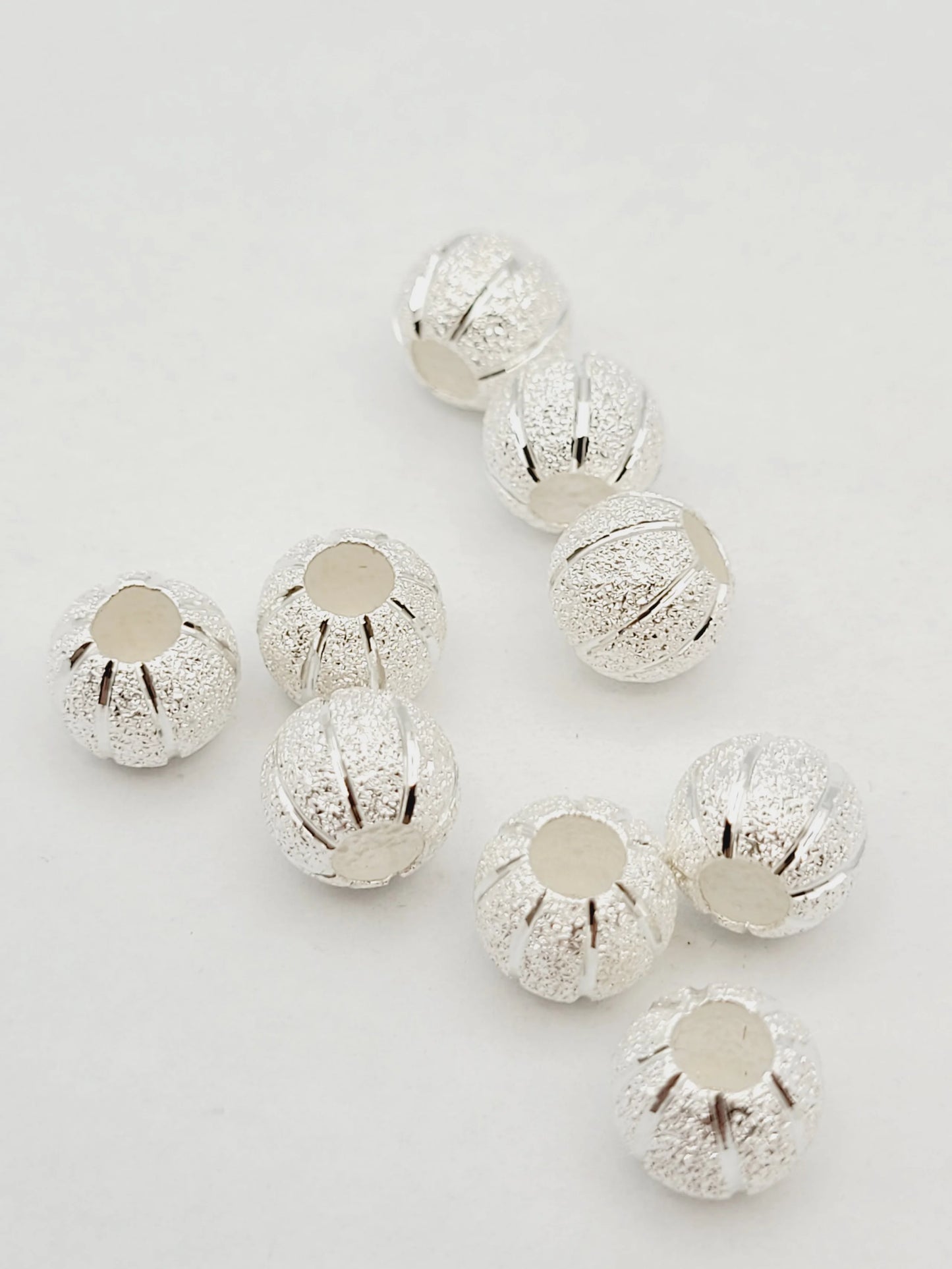 Pumpkin Beads | 925 Sterling Silver | 10/pkg image 1