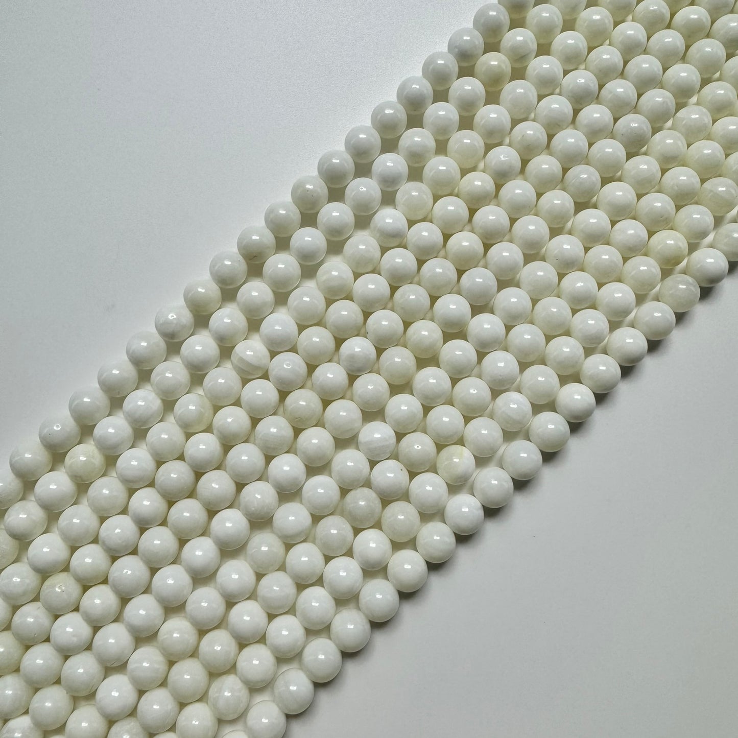 White Shell Polished Round Beads image 8