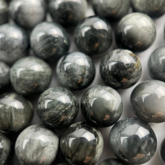 Hawk's Eye Polished Round Beads - (AA Quality)