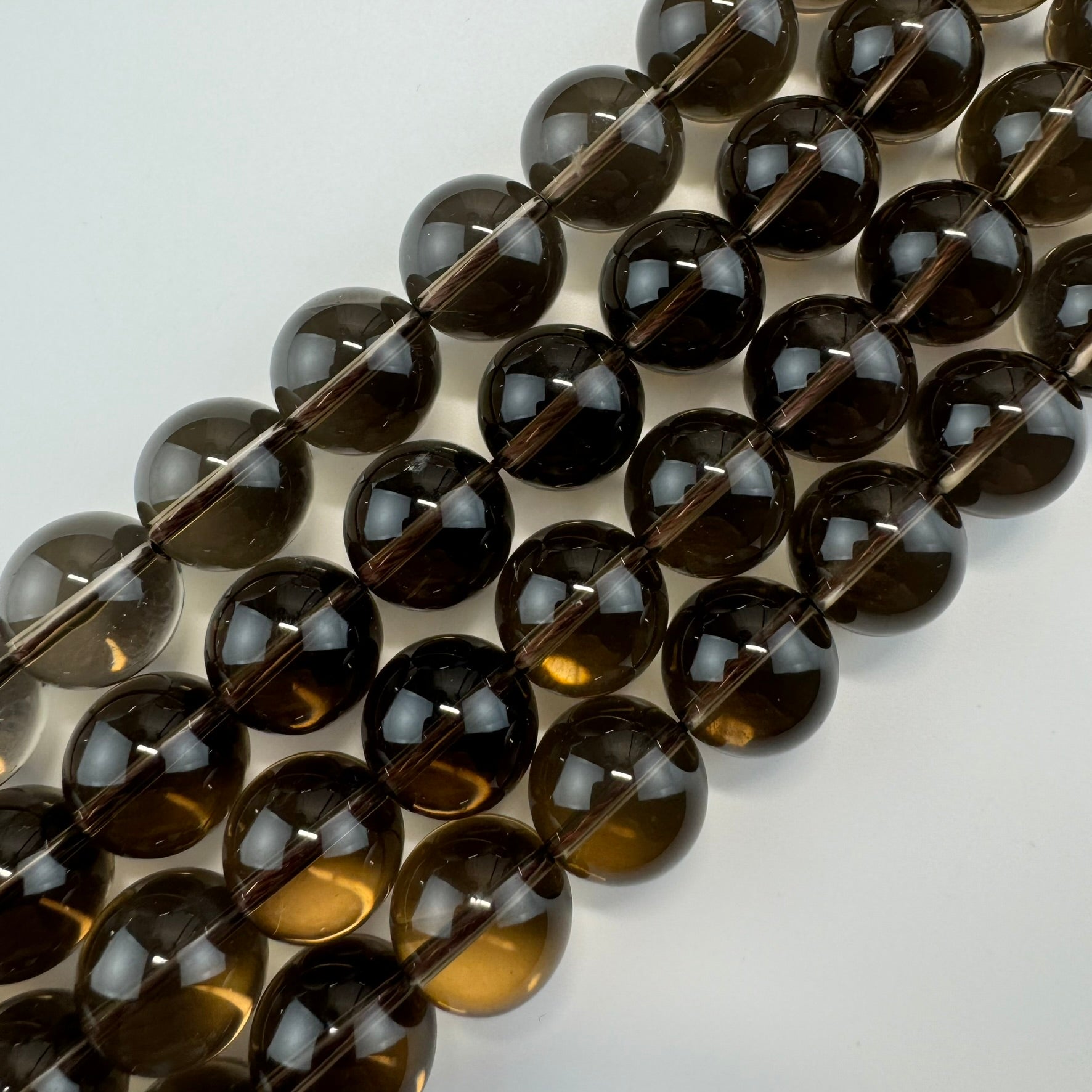 Smoky Quartz Polished  Round Beads image 3