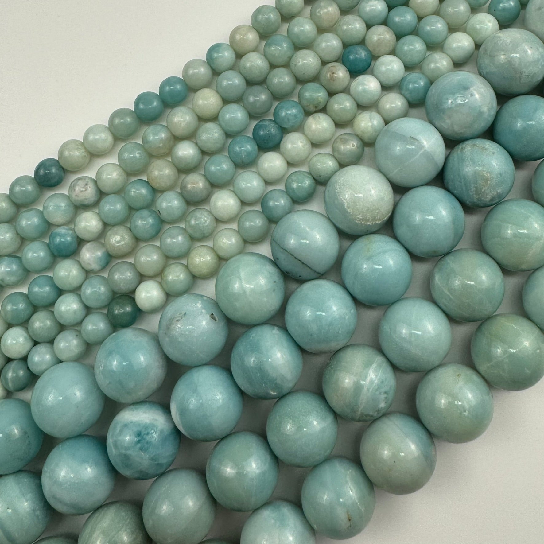 Ocean Jasper (Blue) AA Polished  Round Beads image 0