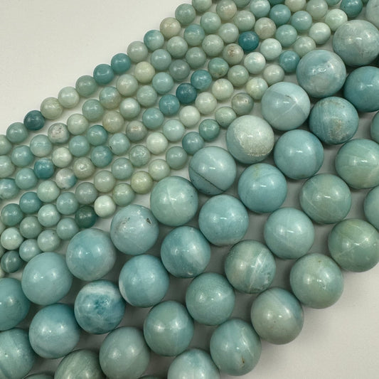 Ocean Jasper (Blue) AA Polished  Round Beads image 0