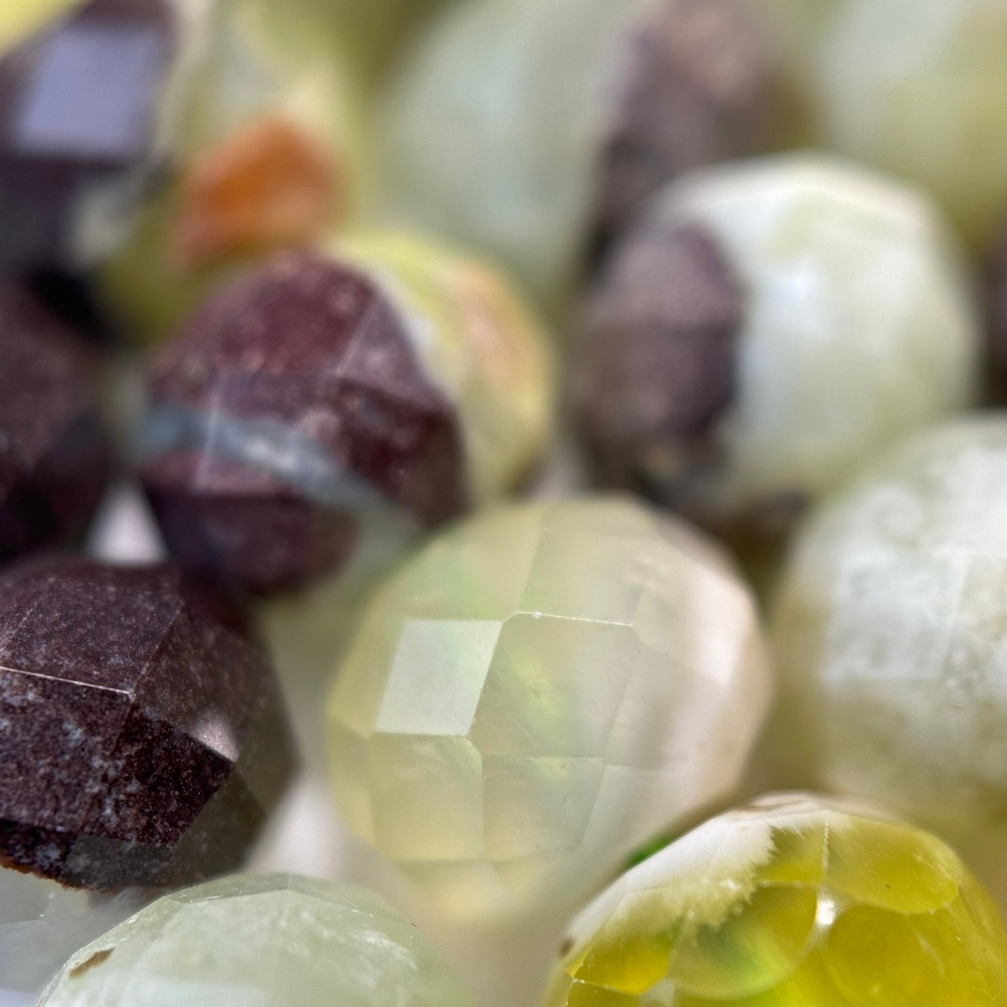 Prehnite Faceted Rondelle Beads (Color B) image 5