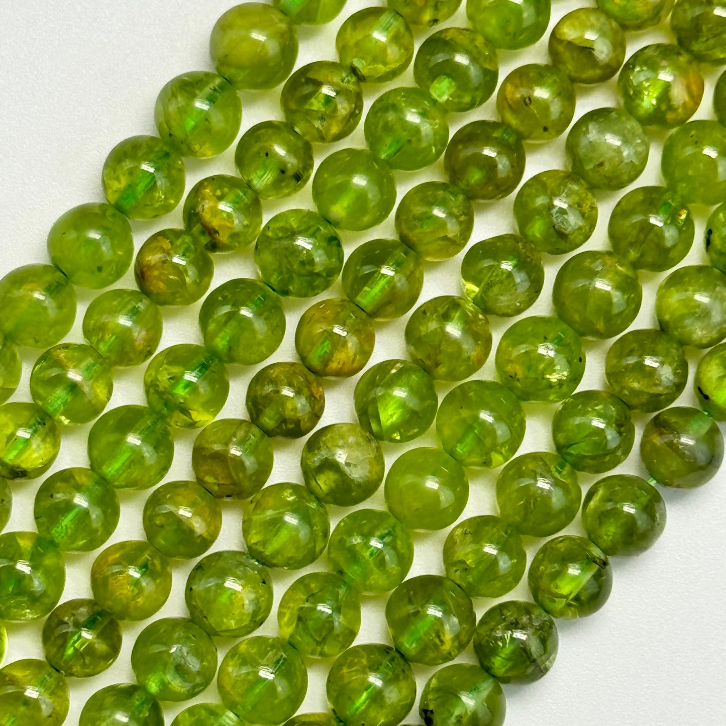 Peridot Polished Round Beads image 0