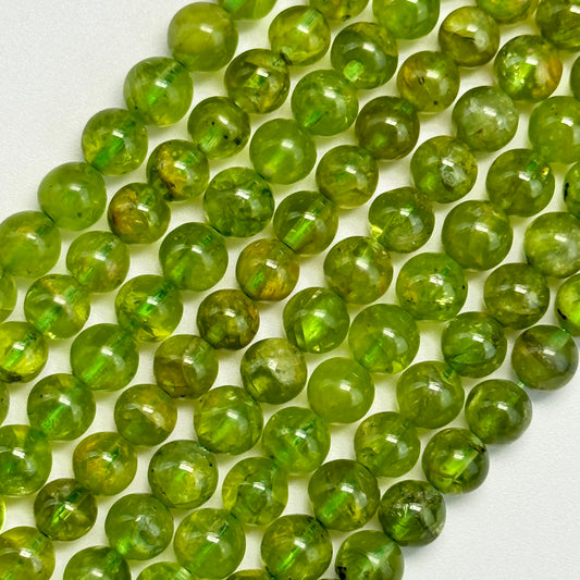 Peridot Polished Round Beads