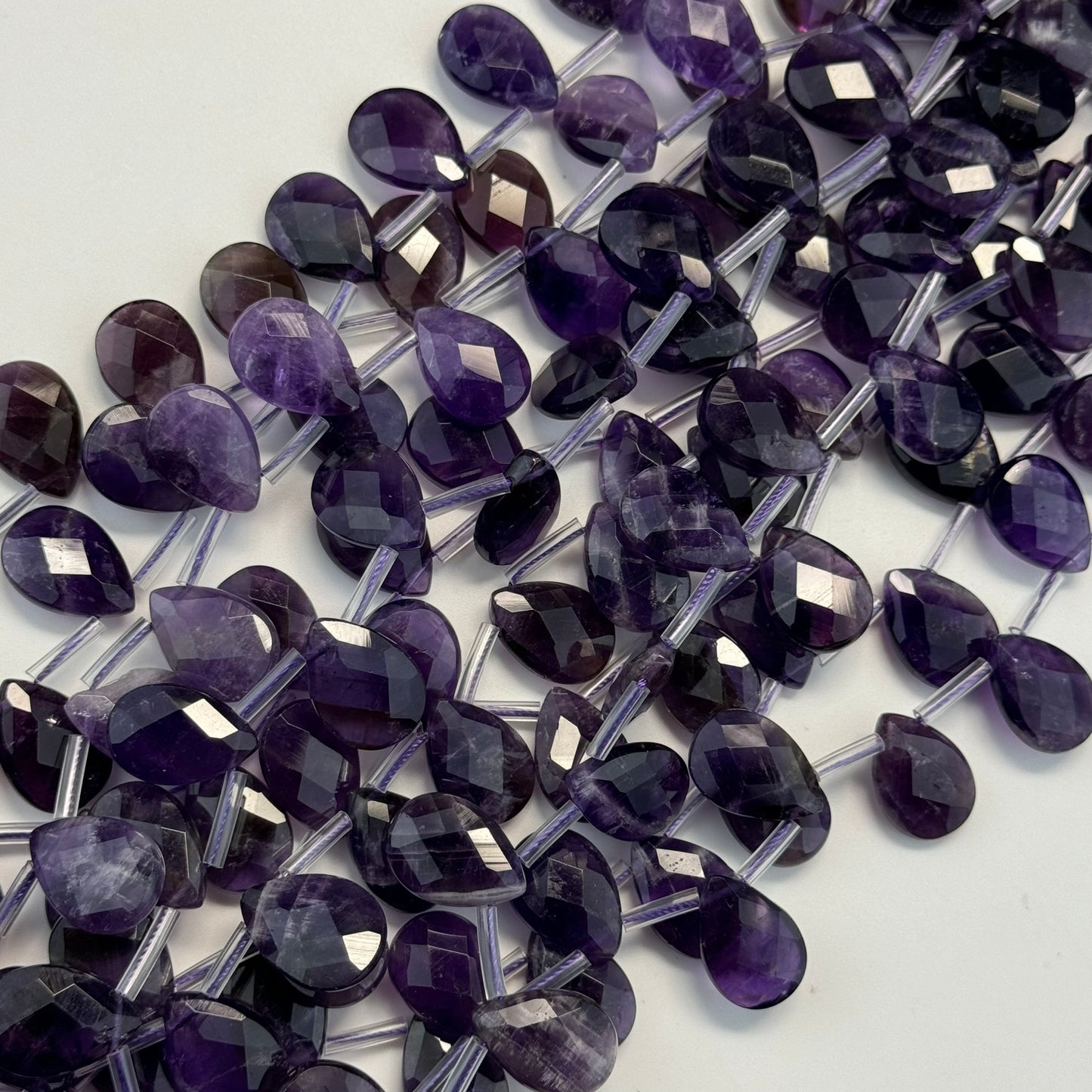 Amethyst Faceted Pear Shape Beads image 8