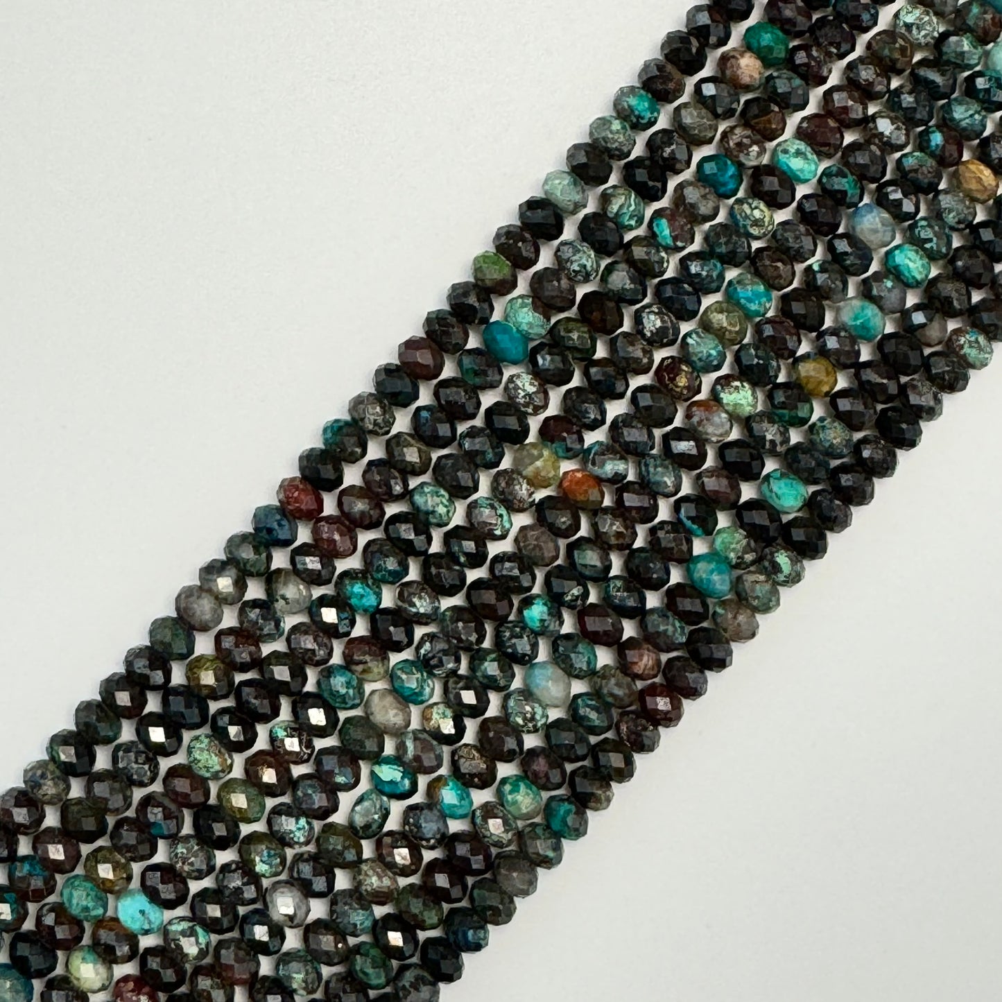 Faceted Turquoise Rondelle Beads (6x4mm) image 4