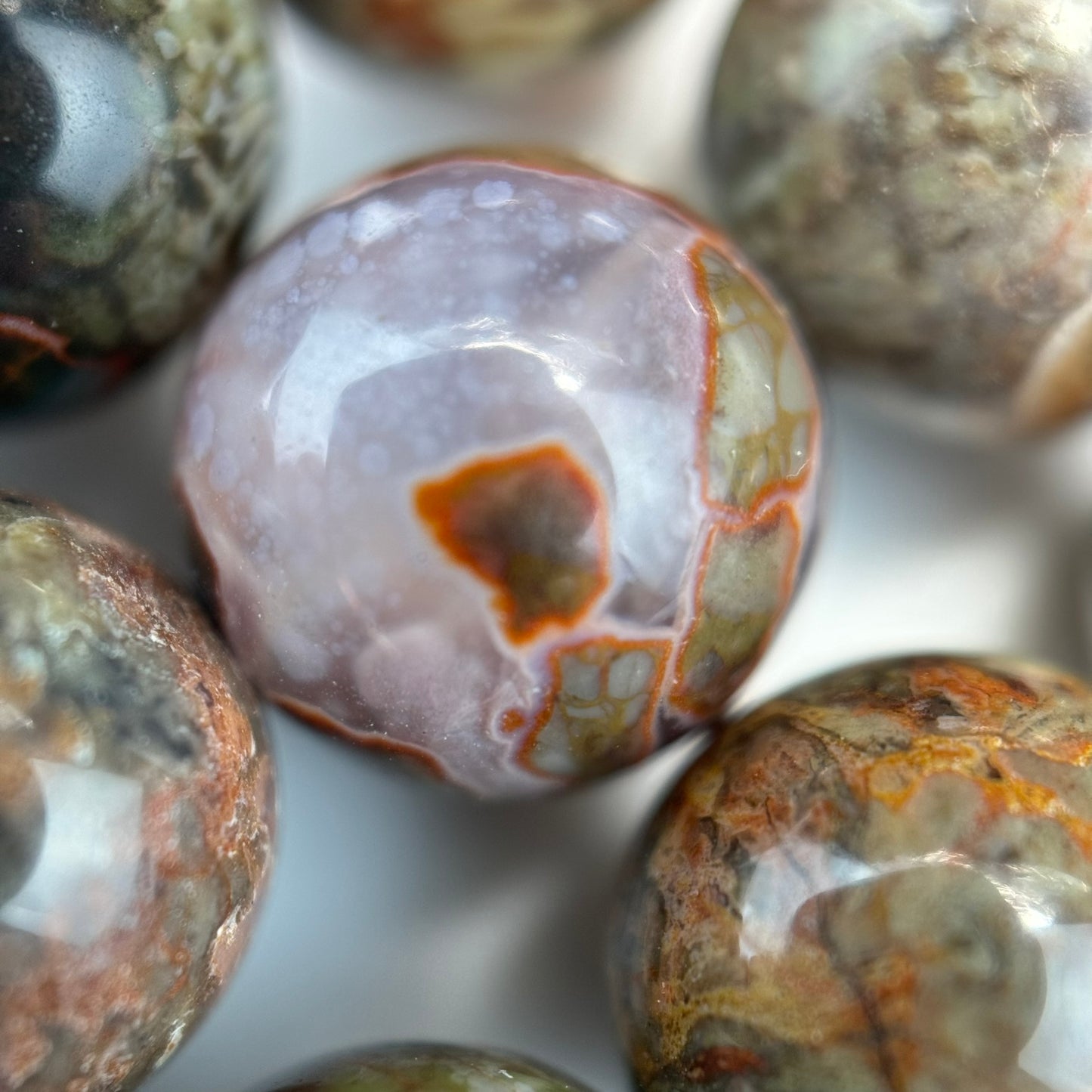 Brown Rainforest Jasper Polished Round Beads image 6