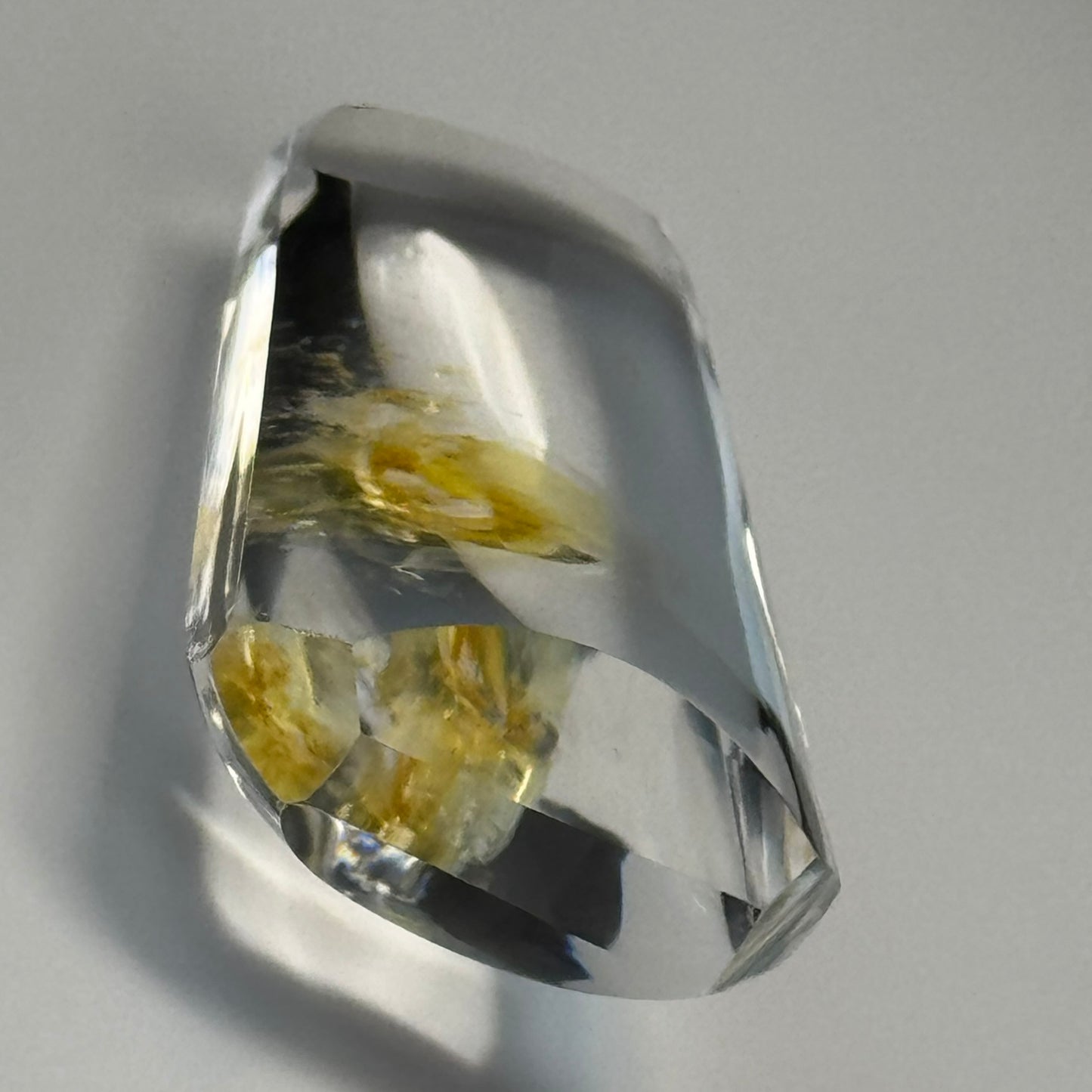 Cabochon Quartz with Citrine Inclusion image 8