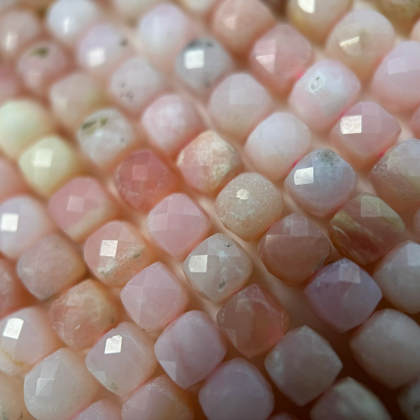 Pink Opal Square Beads image 2