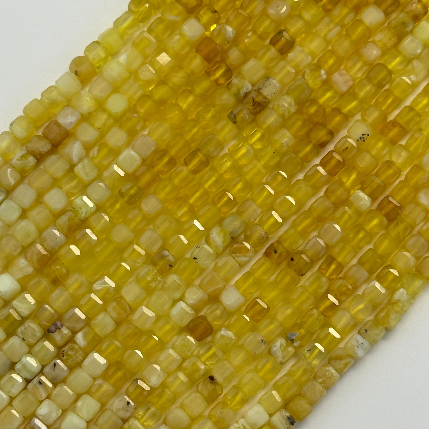 Yellow Opal Square Beads image 0