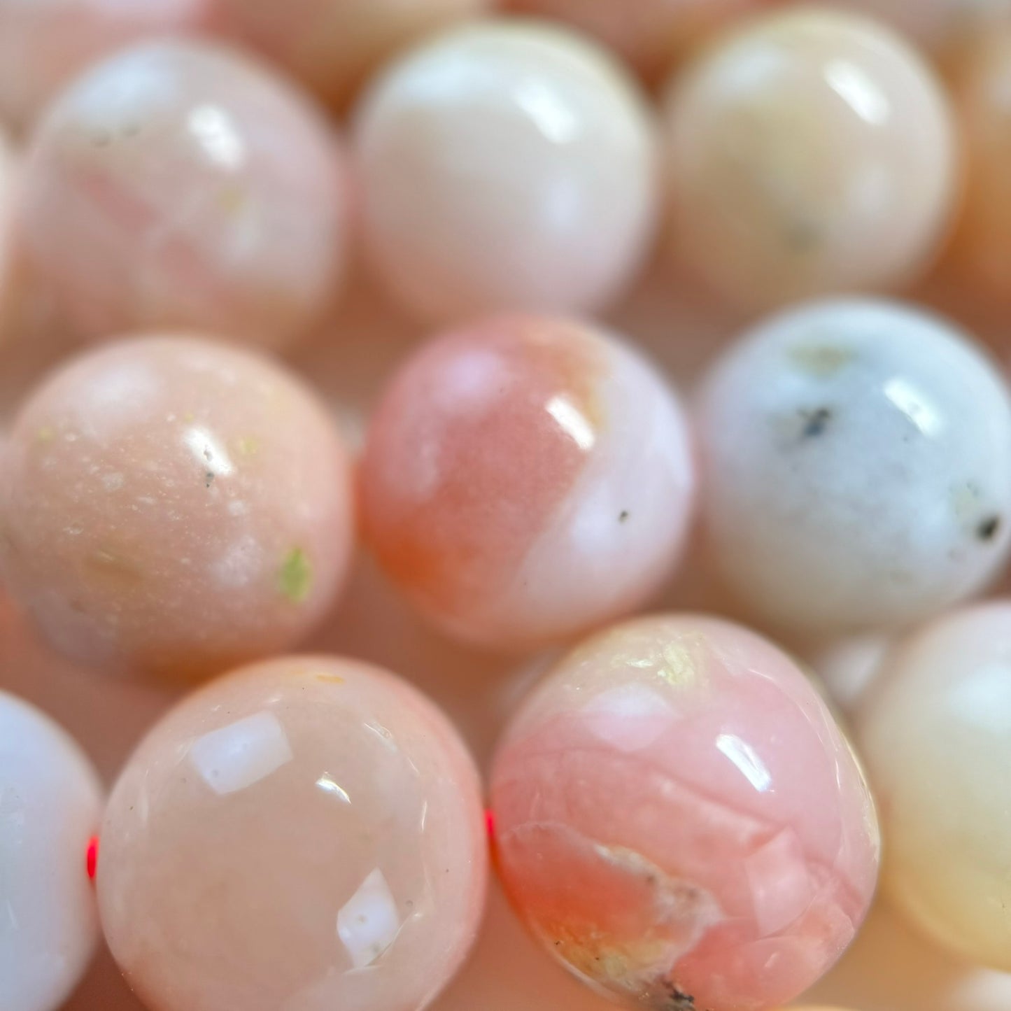 Pink Opal AA Polished Round Beads image 9