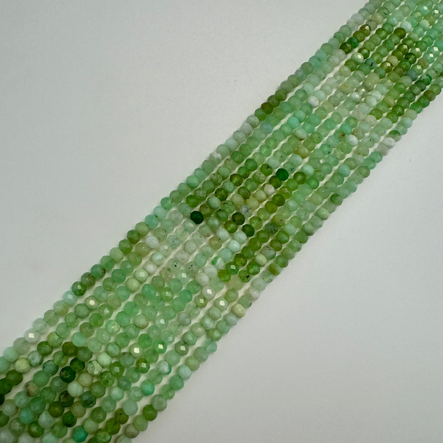 Chrysoprase Faceted Rondelle Beads image 7