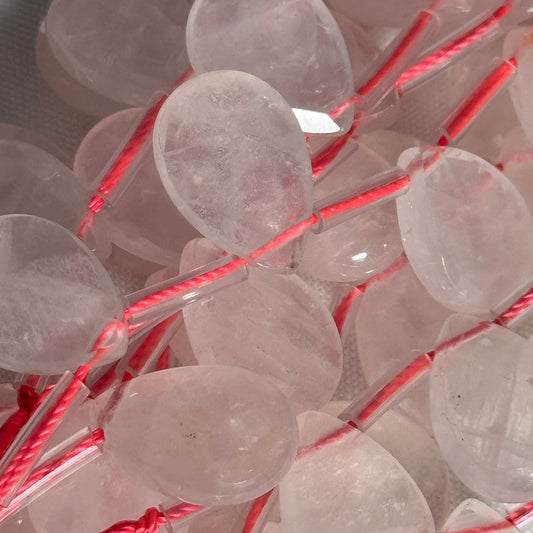 Rose Quartz Faceted Pear Shape Beads